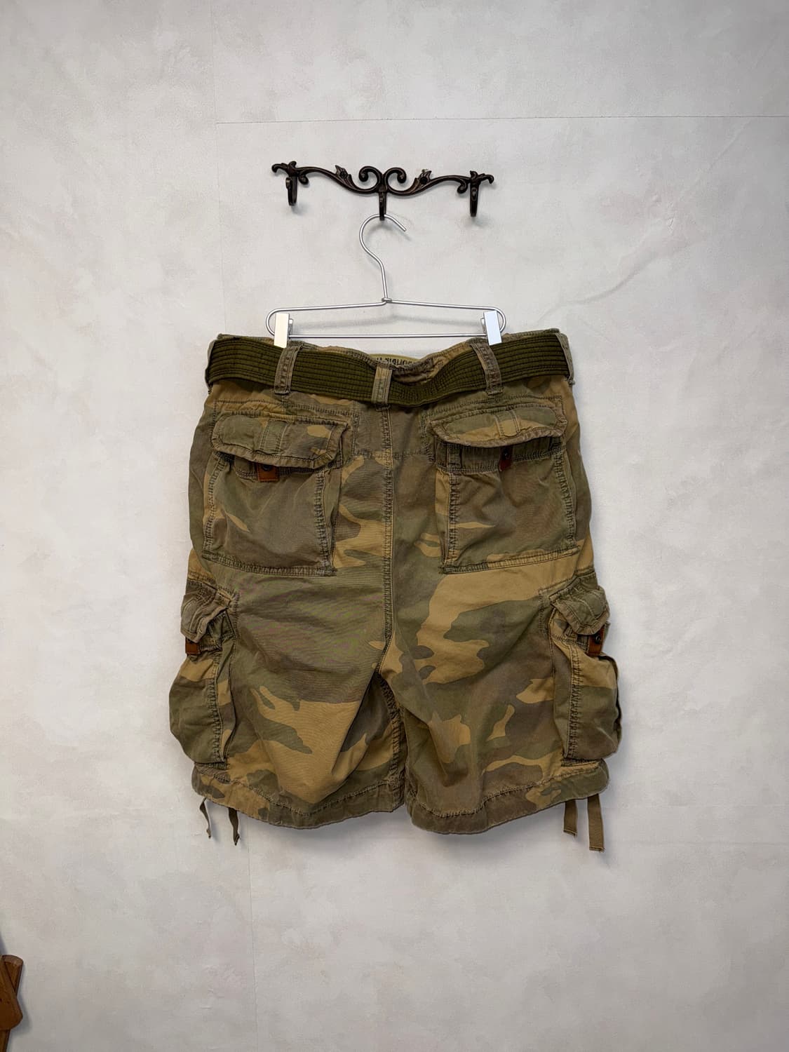 Abercrombie olive khaki camouflage 카고반바지 상품이미지3