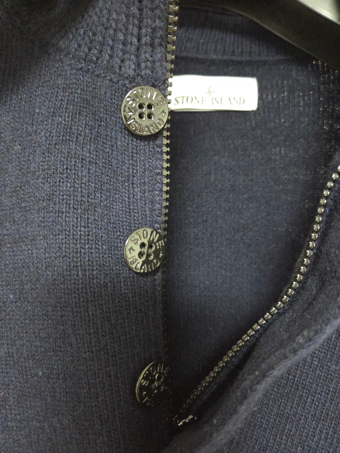스톤아일랜드 버튼 하프 반집업 울 니트 xxl 상품이미지6