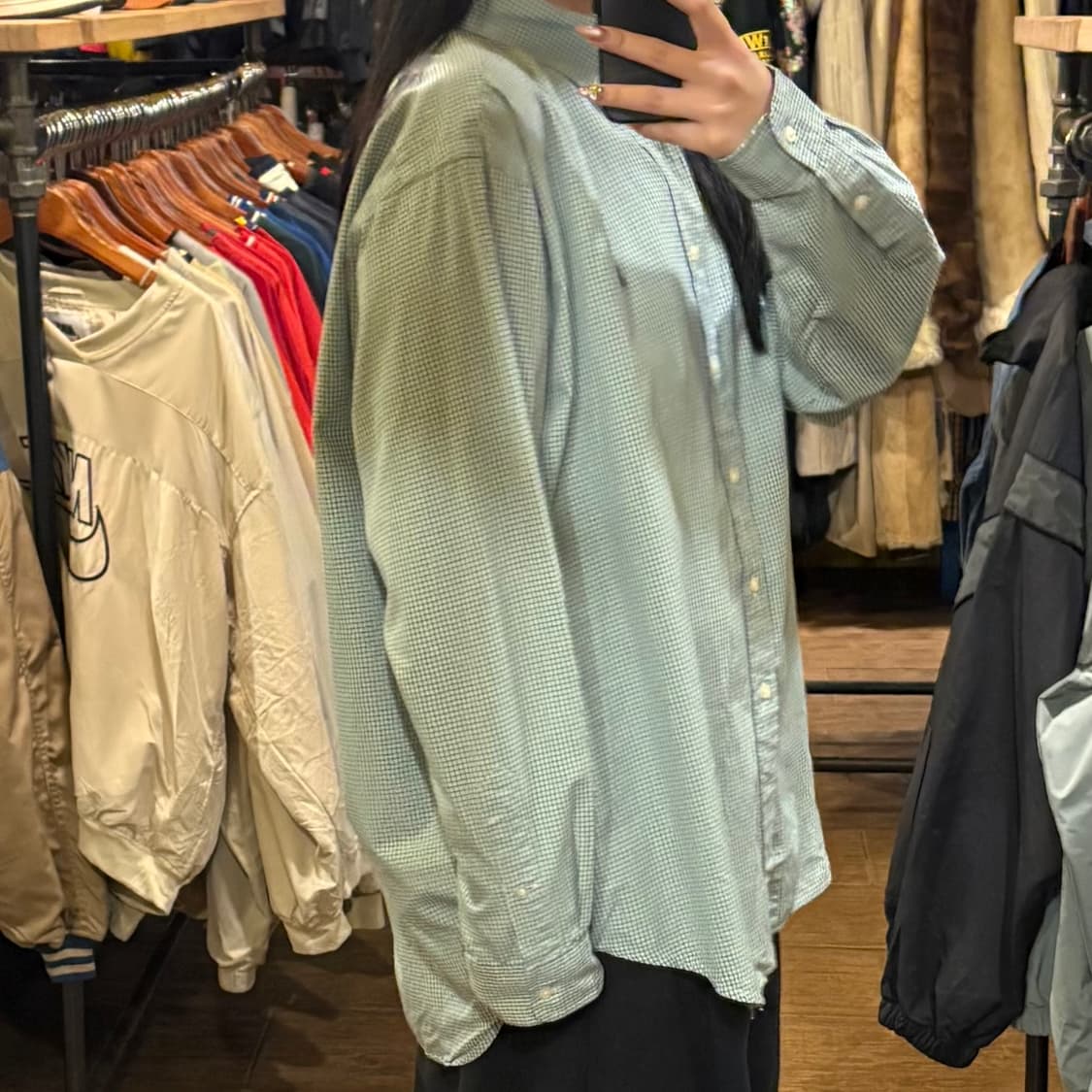 [HI] Polo 폴로 긴팔 셔츠 민트체크 상품이미지4