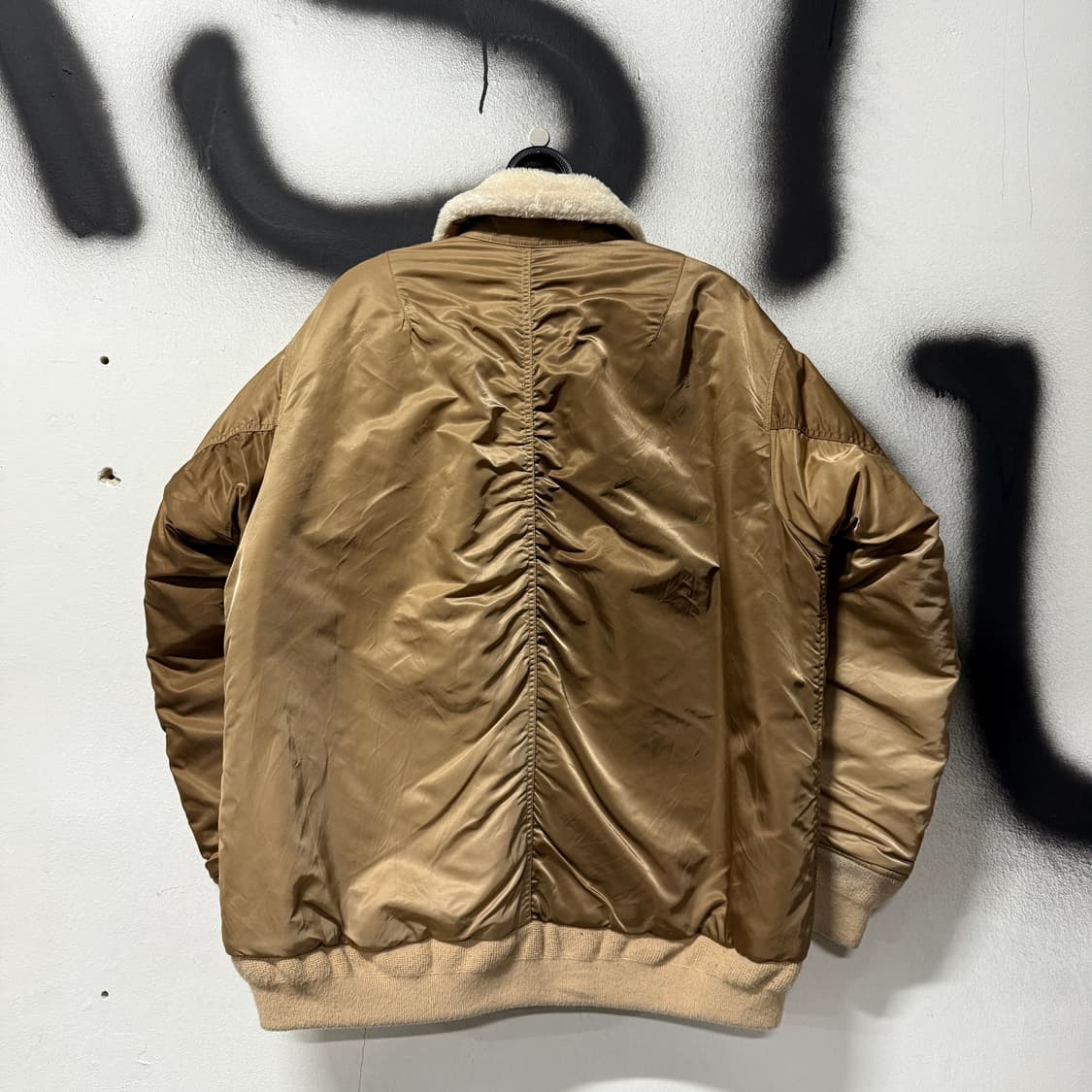 Moussy 마우지 컬러블럭 배색 퍼 카라 B15 플라이트 봄버 자켓 상품이미지2