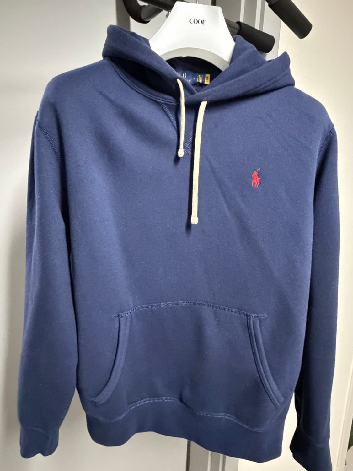 폴로 랄프로렌 포니 로고 후드 RL 플리스 후디 네이비 M 상품이미지1