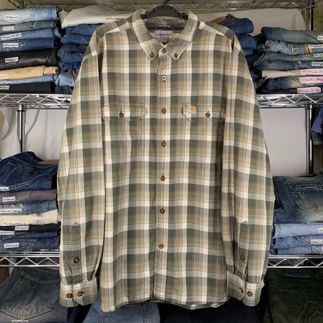 [XL] 칼하트 릴렉스드핏 타탄체크 워크셔츠 상품이미지2