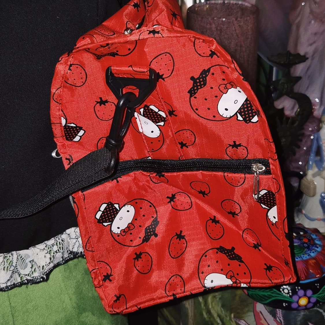 딸기 키티 나일론 3way 한정 보스턴백 상품이미지9