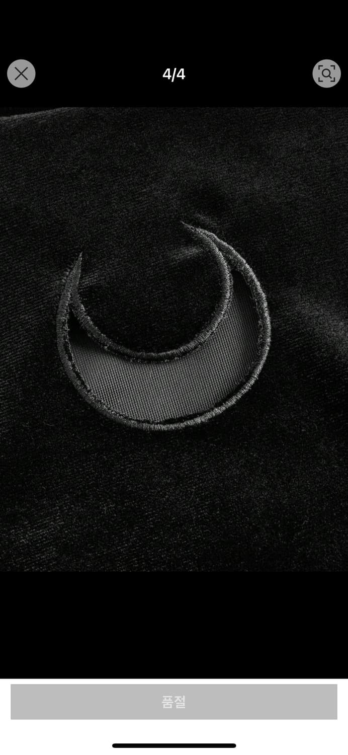 벨벳 블랙 초승달 블라우스 상품이미지5