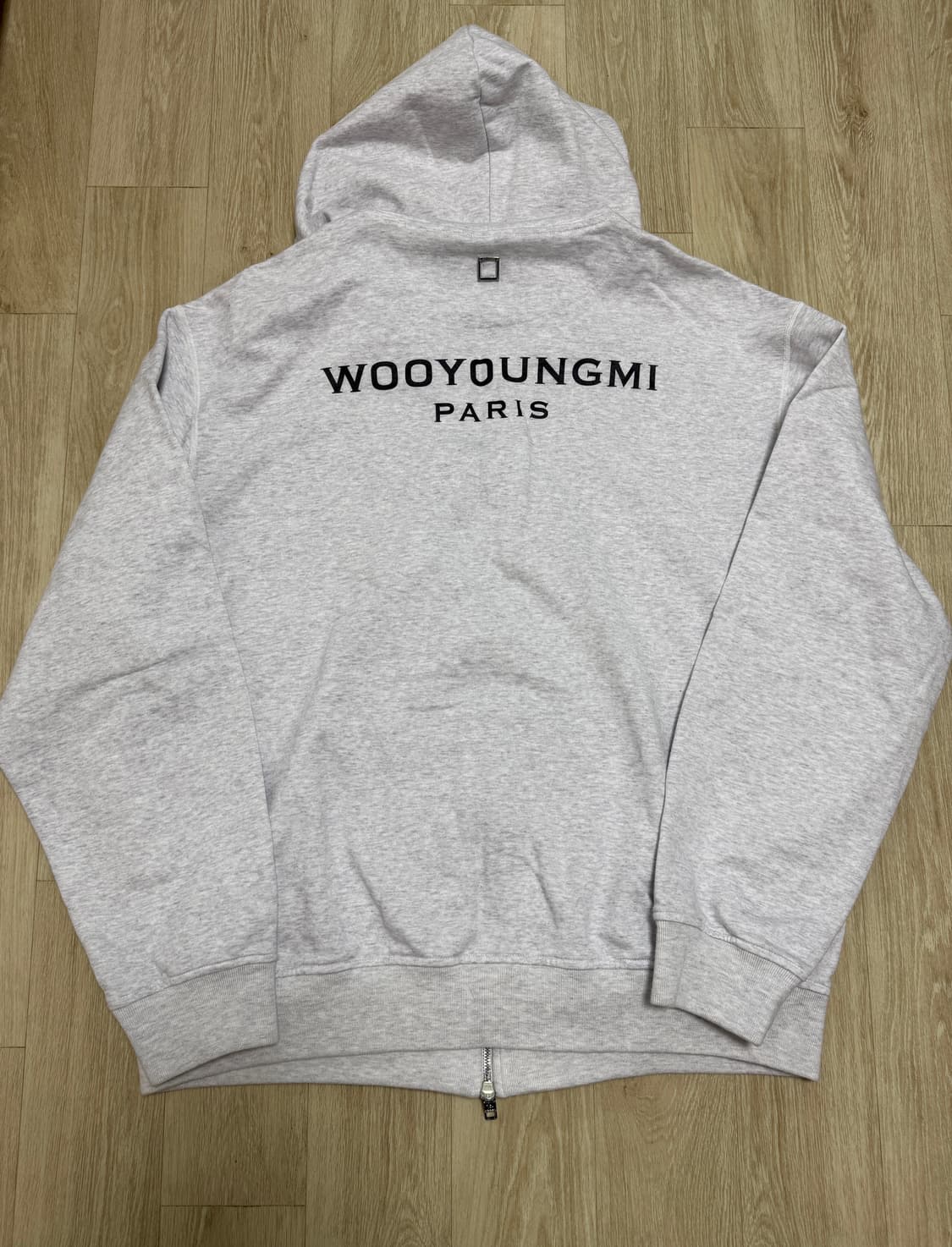 우영미 백로고 후드집업 그레이 52사이즈 상품이미지2