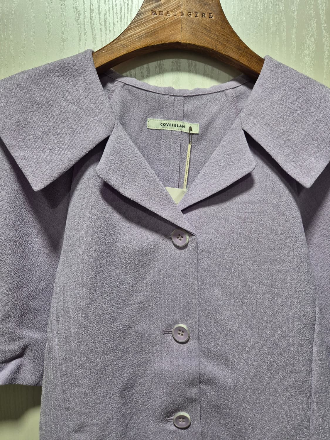 (세일)(새상품)코벳블랑 라벤더 반팔 블라우스 상품이미지3