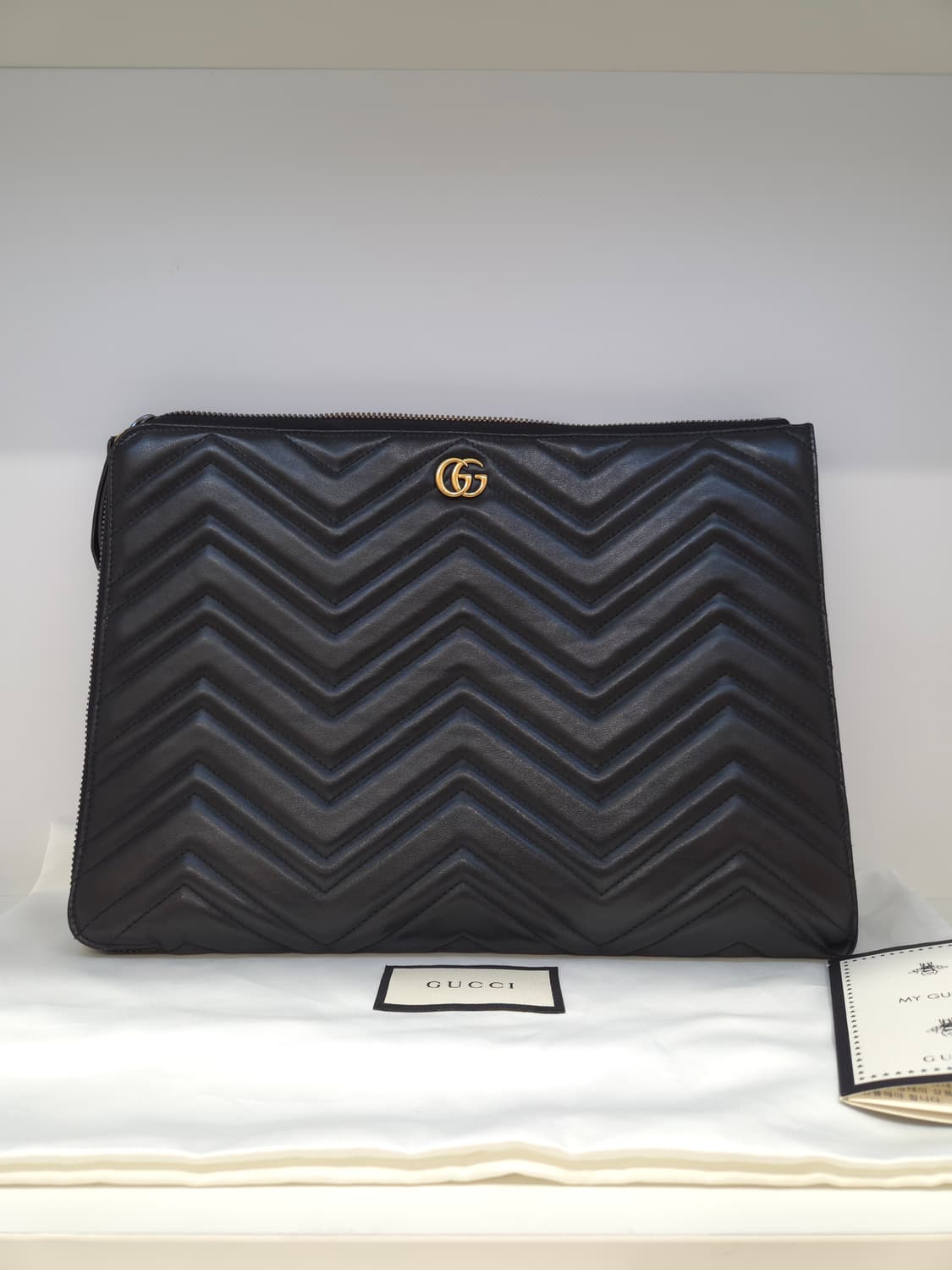 구찌 마몽 마틀라세 라지 클러치 (수수료X) 상품이미지1