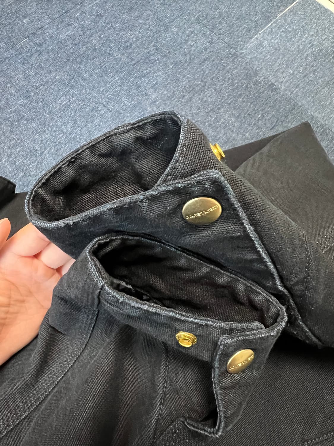 칼하트 WIP OG 디트로이트 자켓 블랙 스톤 캔버스 사이즈 S 상품이미지4