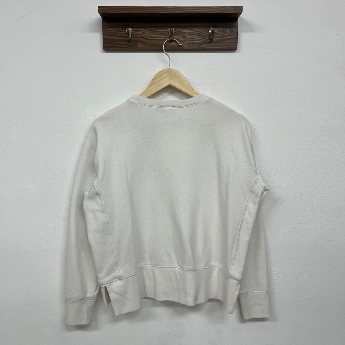 폴로 랄프로렌 화이트 신형 라벨 스웻 셔츠 맨투맨(M) 상품이미지4