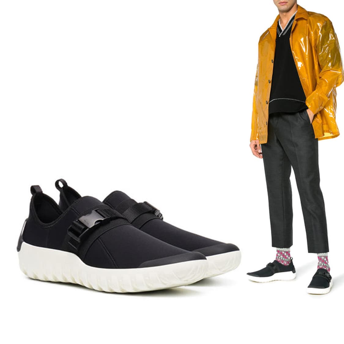 정품 9) 프라다 벨트 버클 스니커즈 280~285 상품이미지1