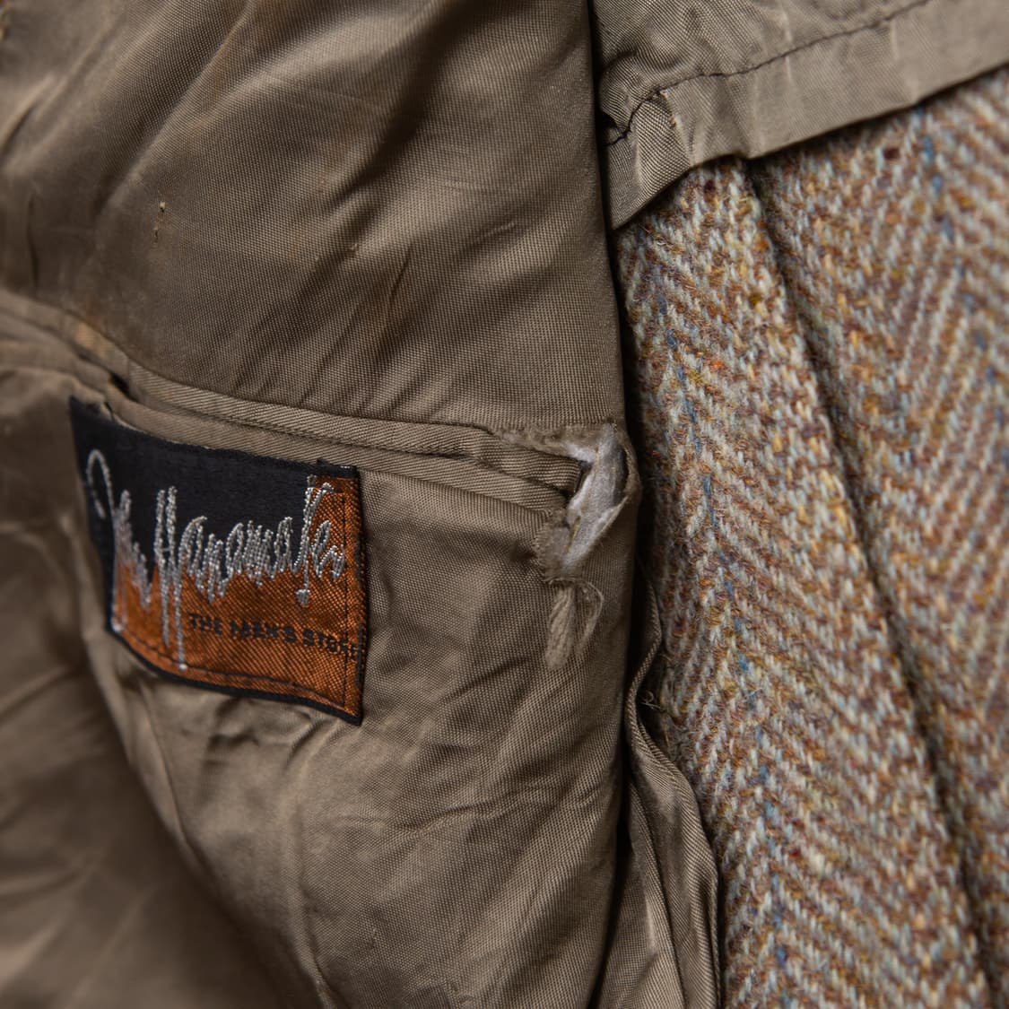 50s 해리스 트위드 해링본 울 트위드 블레이저 상품이미지8