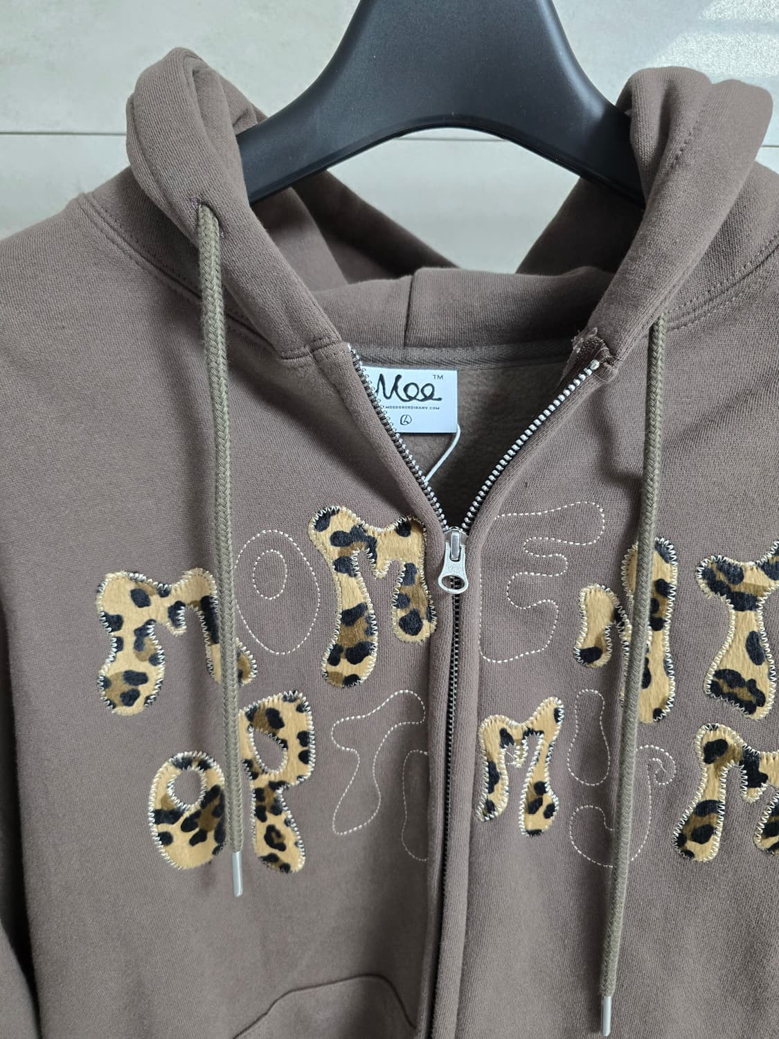 무던오디너리 호피 로고 후드 자켓 L 상품이미지2