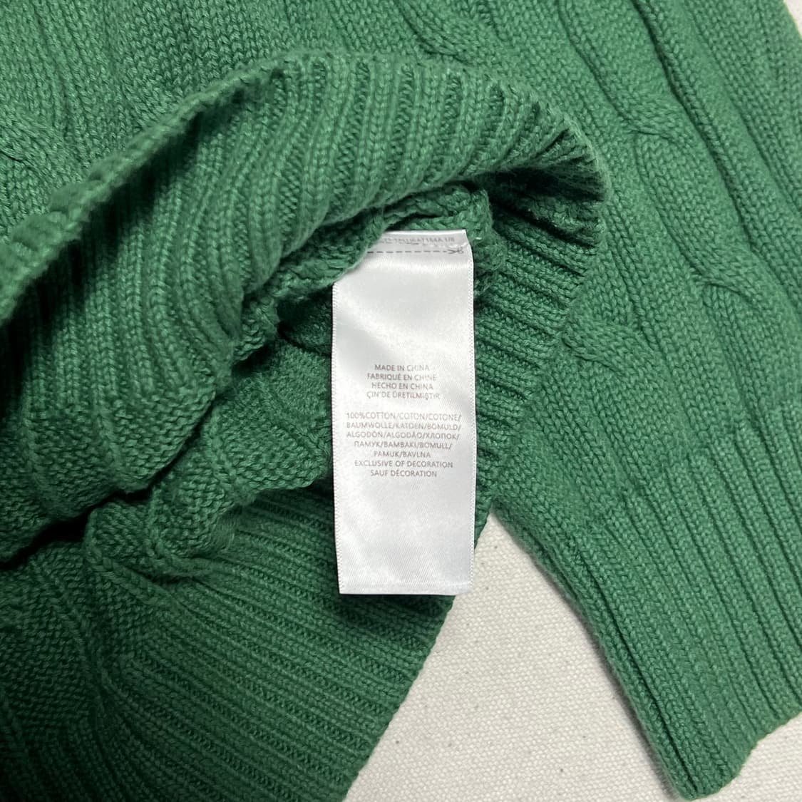 XL 폴로랄프로렌 그린 케이블 니트 상품이미지5