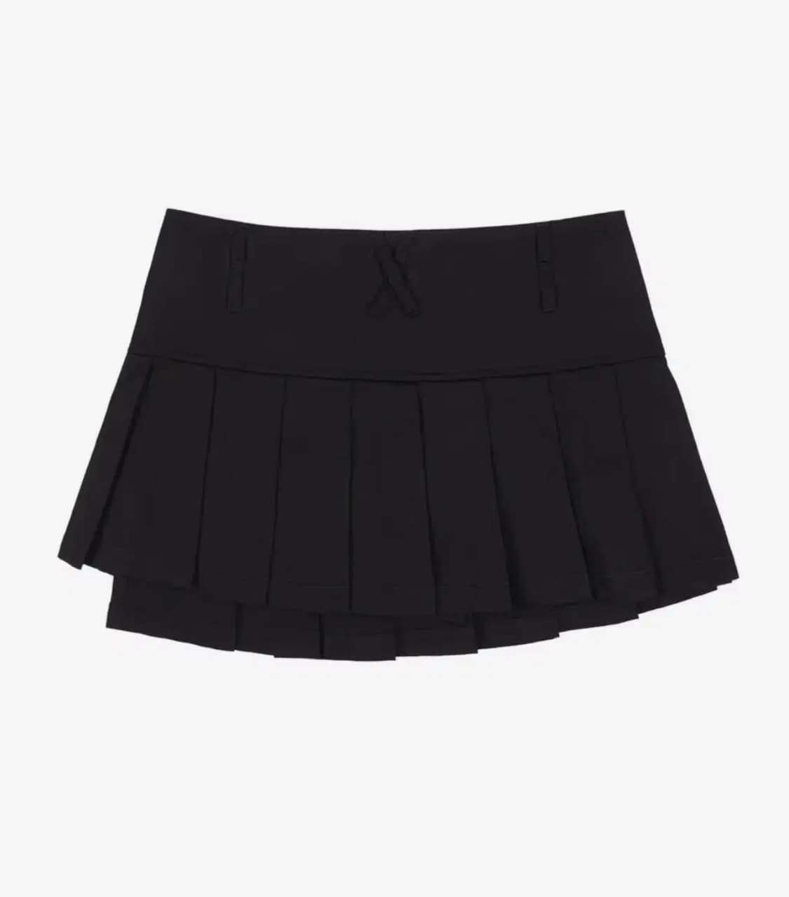 (새상품)팬시클럽 플리츠 레이어드 랩 스커트(black) 상품이미지4
