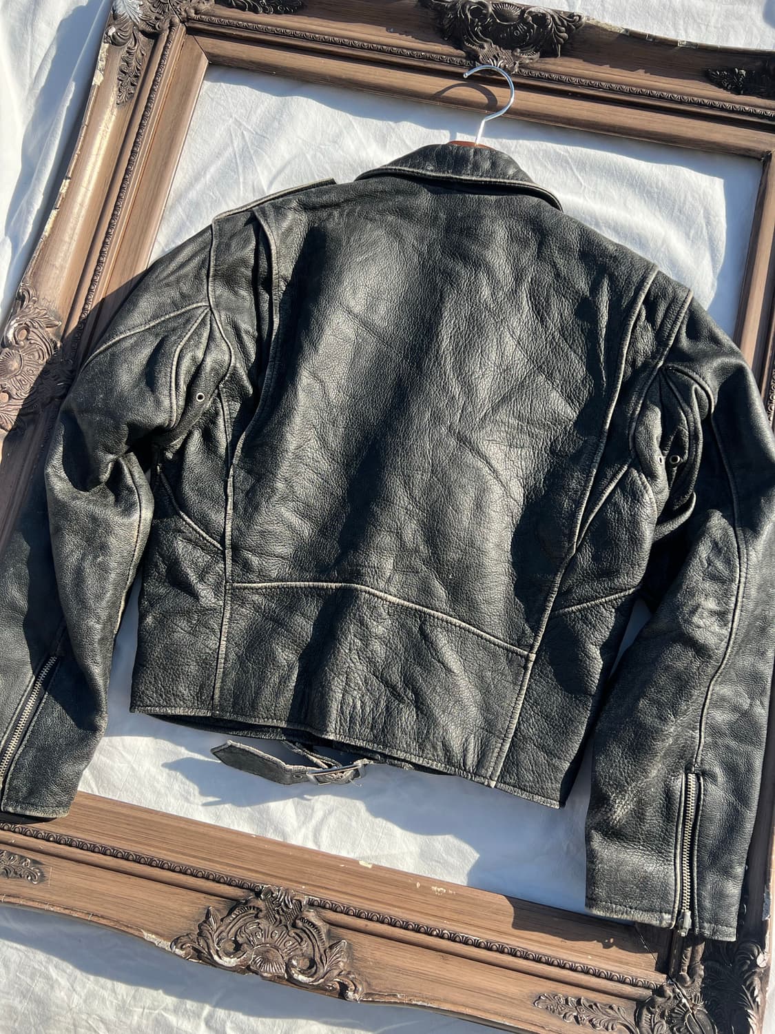 빈티지 블랙 레더 라이더 자켓 상품이미지7