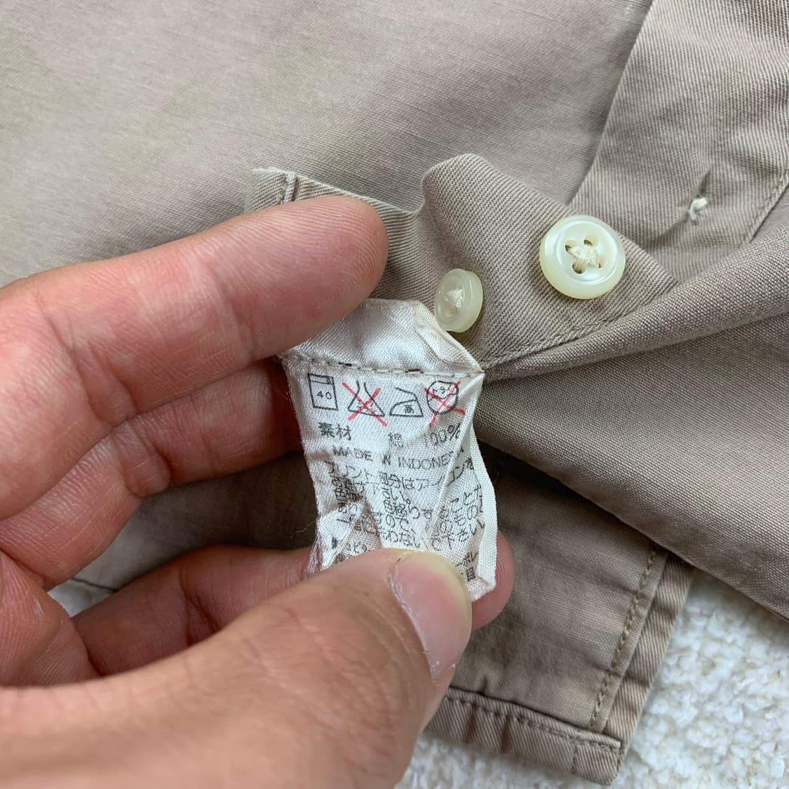 폴로 랄프로렌 포니로고 버튼다운 셔츠 다크베이지 상품이미지6