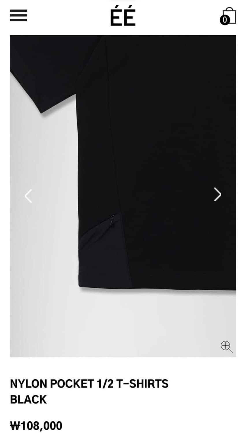 누마레 EE 나일론 포켓 반팔티셔츠 블랙 상품이미지4