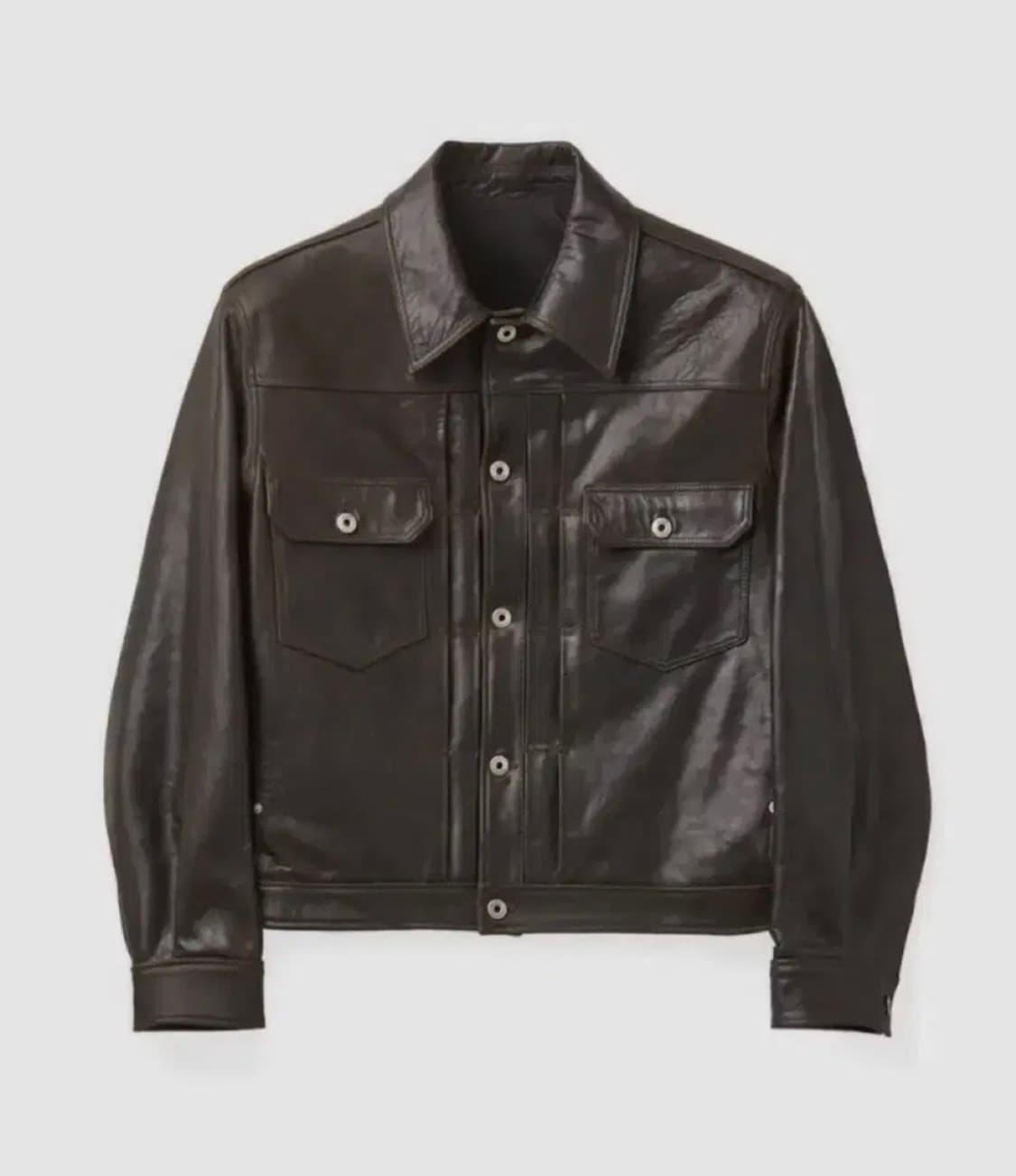 쿠어 램스킨 포켓 트러커 자켓 (다크브라운) 상품이미지1