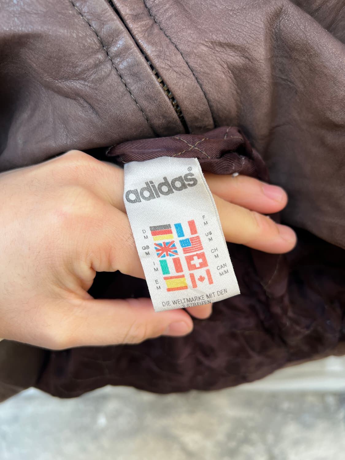 1980s ADIDAS LEATHER JACKET 80s아디다스가죽자켓 상품이미지7