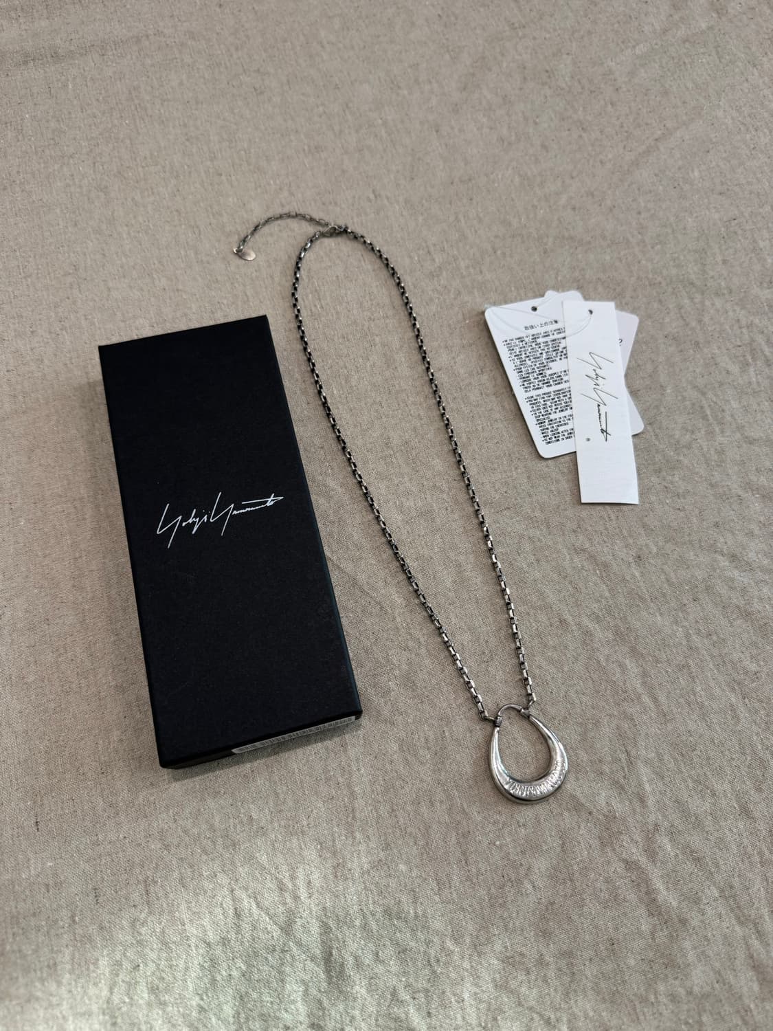 요지야마모토 아이홀더 실버 목걸이 상품이미지1