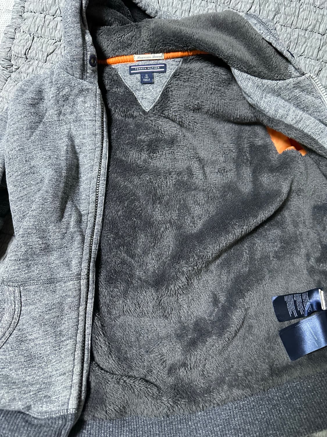 타미힐피거 기모 후드집업 그레이 상품이미지6