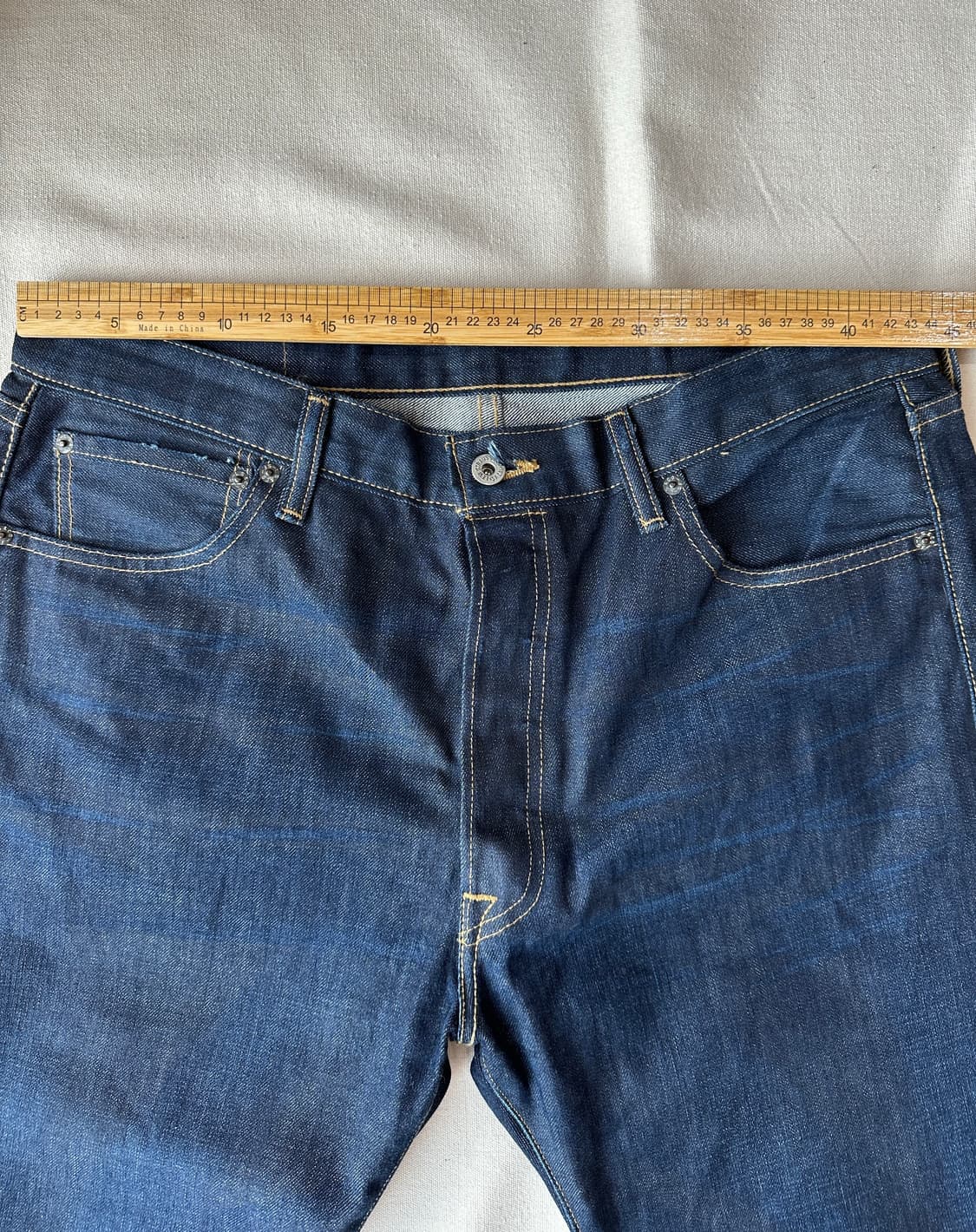 리바이스 501 진청 스트레이트 데님 팬츠 36x34 상품이미지6