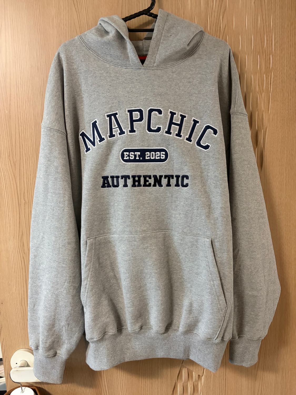 맵시크 어센틱 로고 후디 M 그레이 공용가능 무신사 상품이미지1