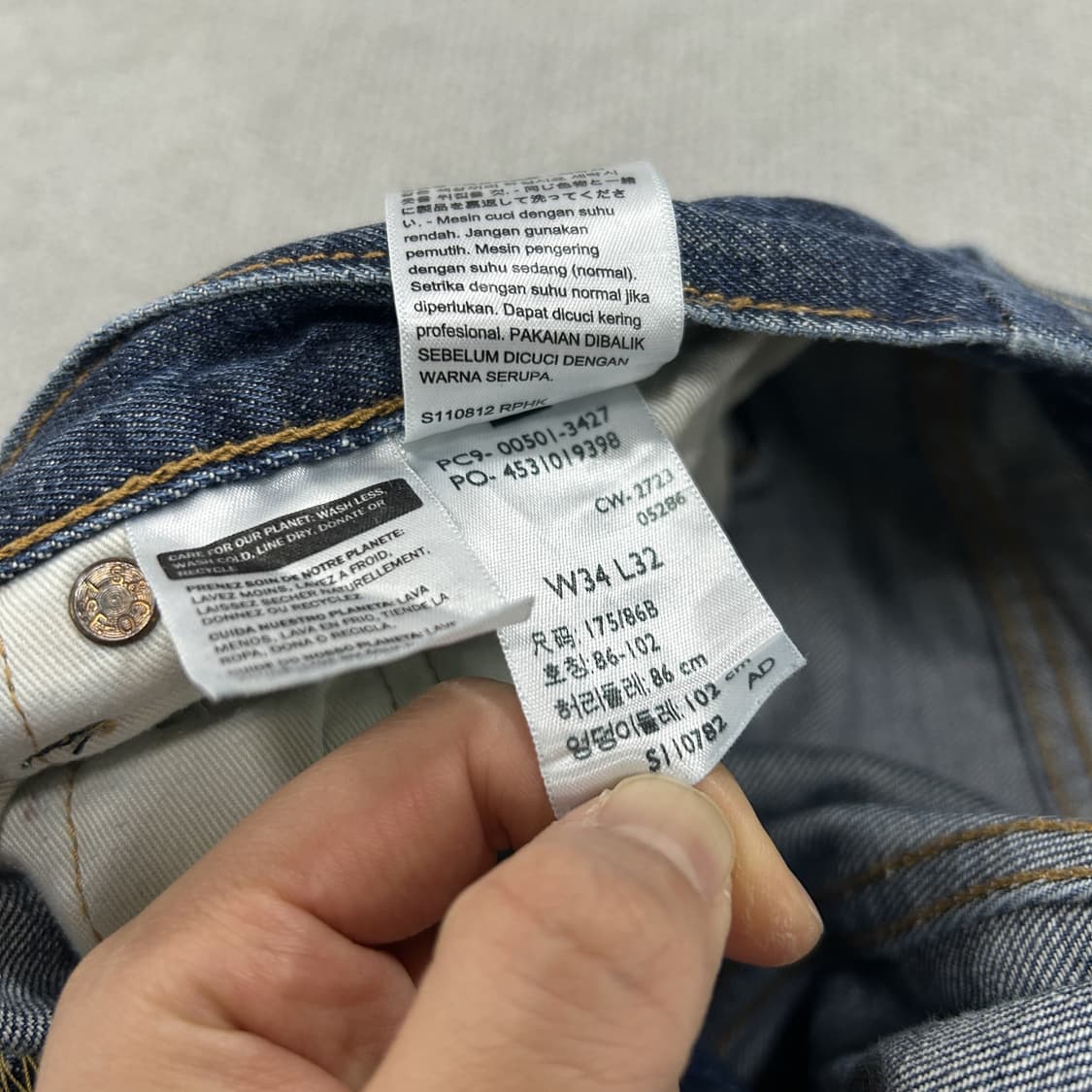 리바이스 데님 청바지 501/34 상품이미지5