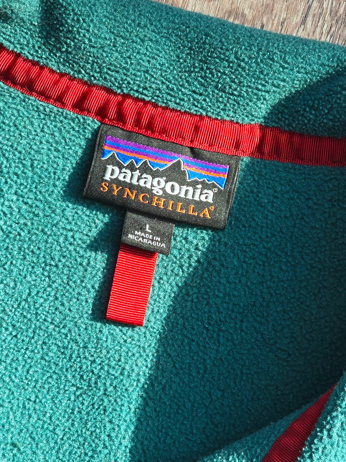 파타고니아 신칠라 그린 퍼플 L 헤비웨이트 상품이미지3