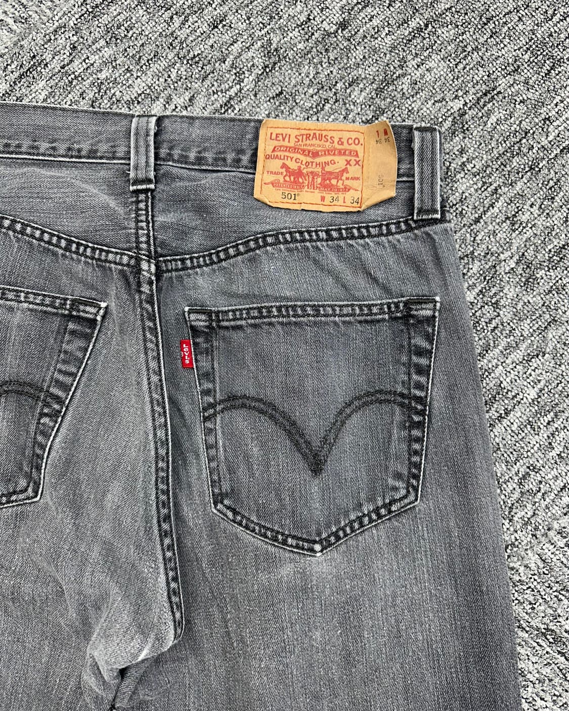 (허단42)00'S 리바이스 501 흑청-M1076 상품이미지6