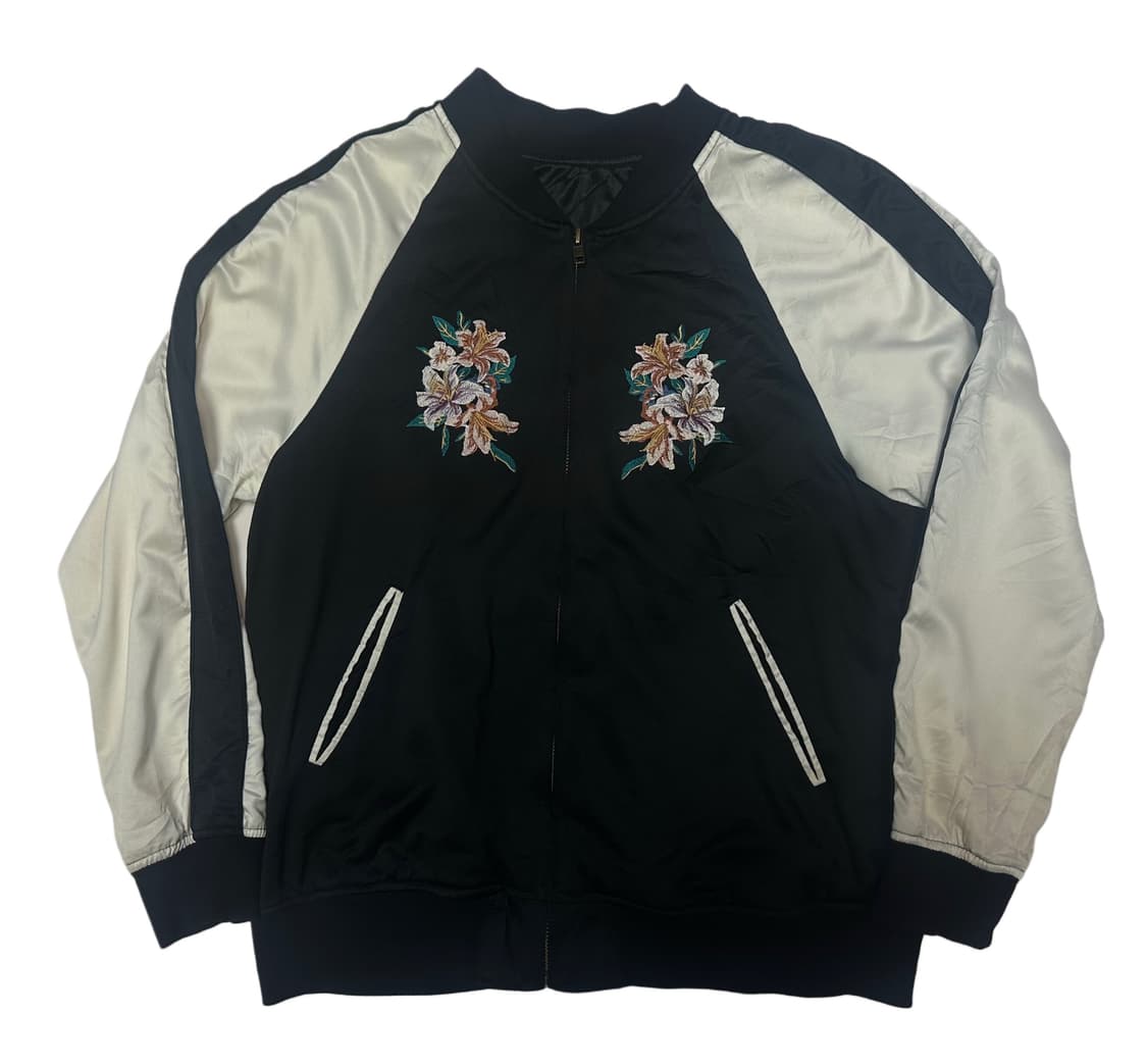 JPN Vintage 플로랄빅로고 블랙스카쟌 100 상품이미지2