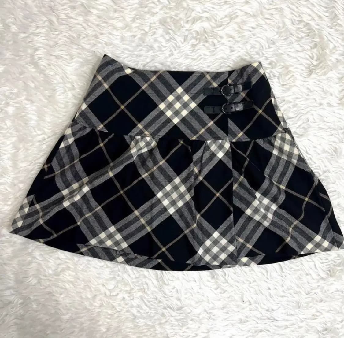 버버리 블루라벨 체크 노바체크 울 스커트 상품이미지1