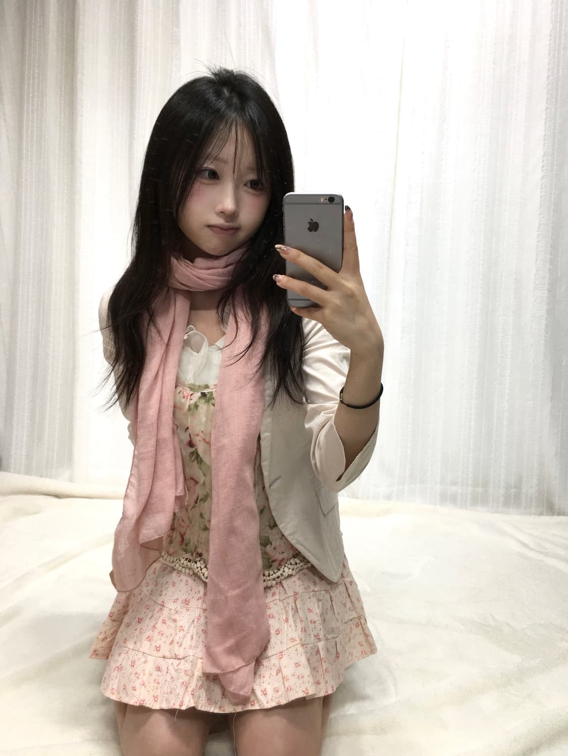 빈티지 벚꽃 소녀 연핑크 코디세트 상품이미지2