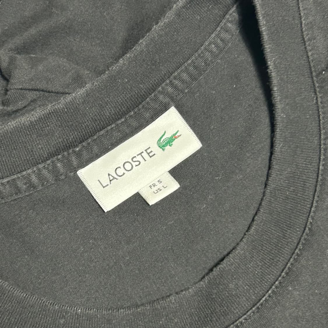 5(L) 라코스테 블랙 반팔 티셔츠 상품이미지4