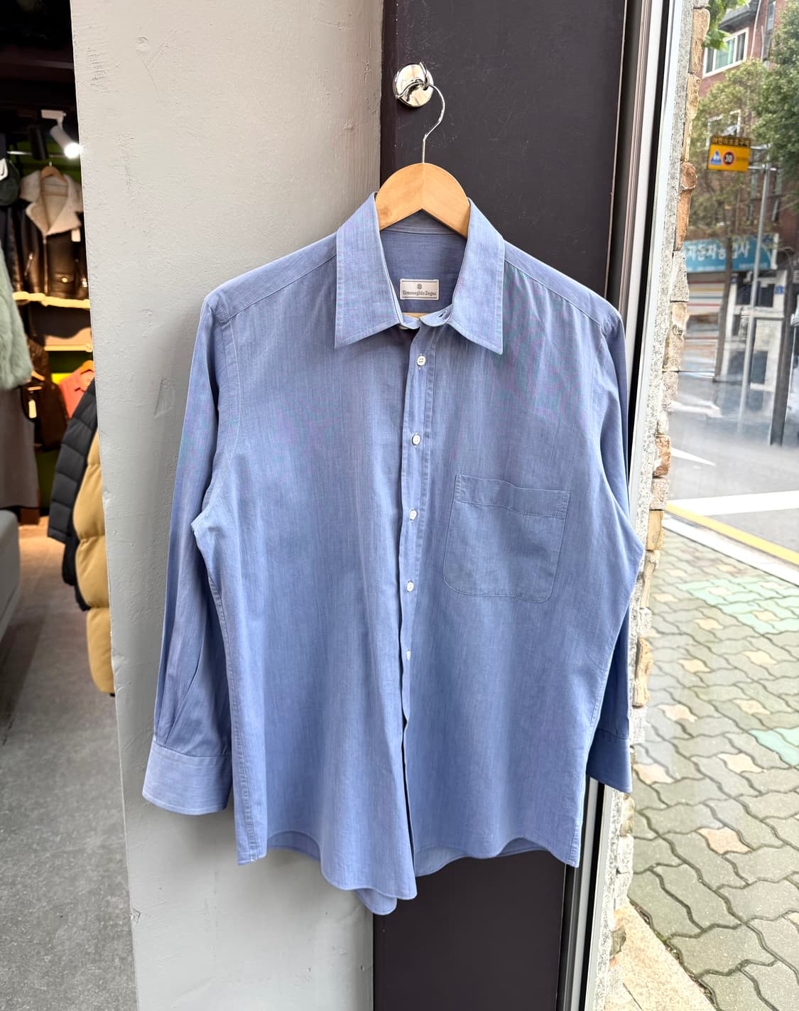 100~105/ 에르메네질도 제냐 슈퍼파인 코튼 포켓셔츠 상품이미지2