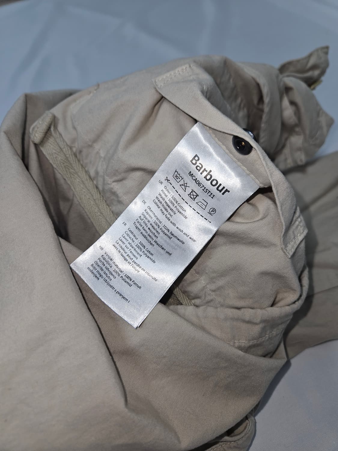 바버 워터프루프 멀티포켓 스트링 버클넥 바람막이 자켓 정품 상품이미지6