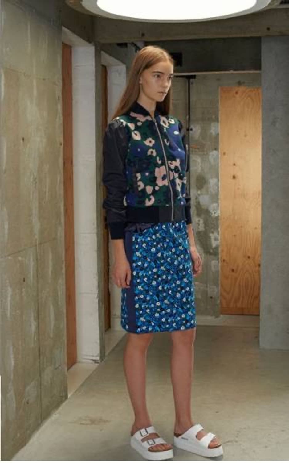 2014ss sacai luck 플라워 니트 블루종 ma-1 상품이미지2