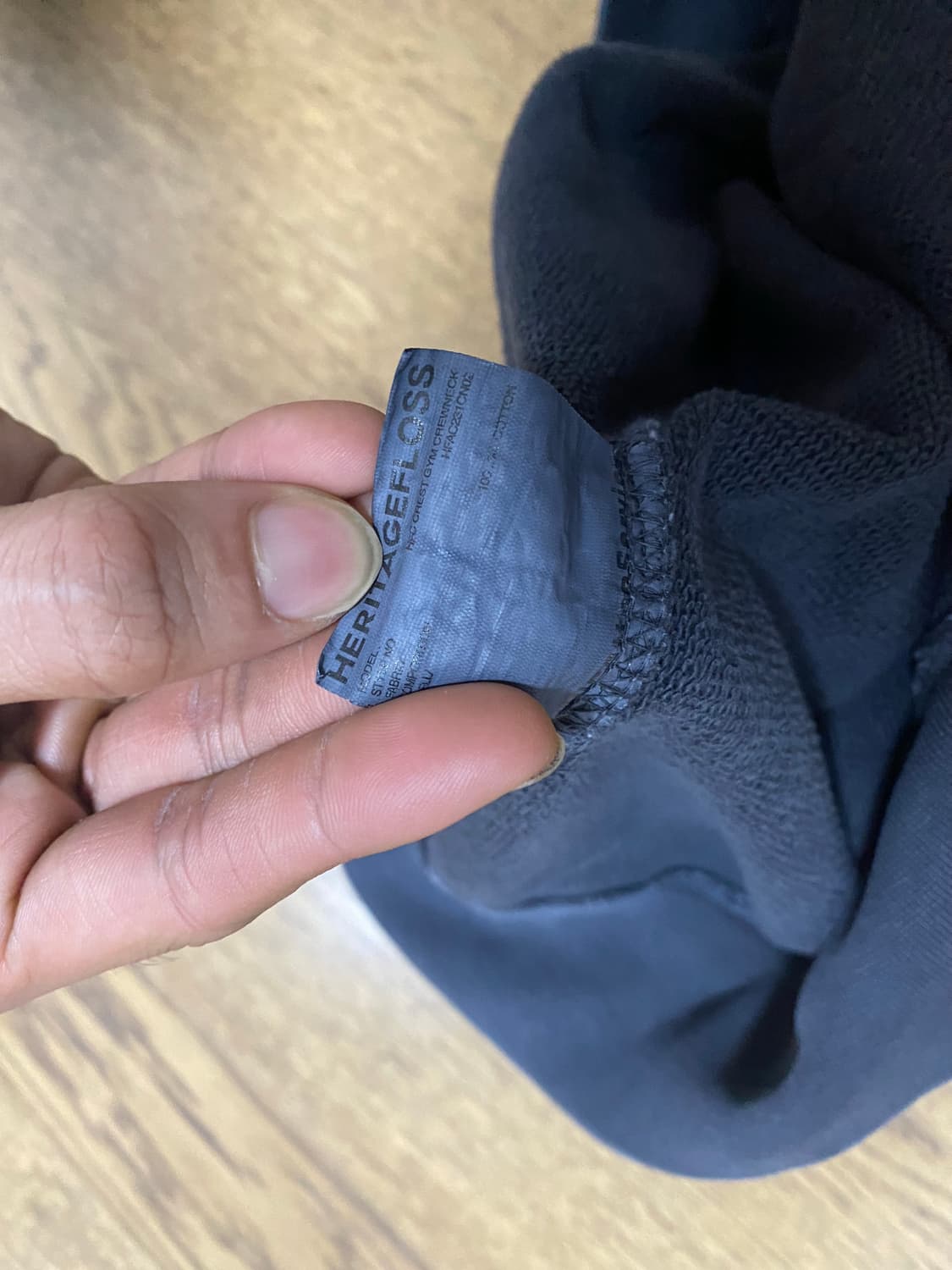 헤리티지플로스 피그먼트 맨투맨 xl 차콜 상품이미지5