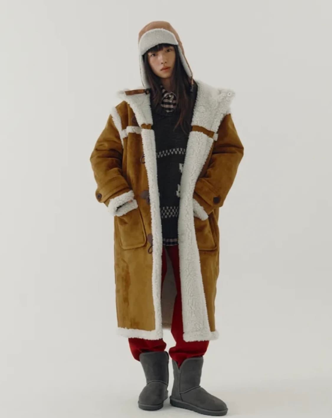 29cm 구매 시엔느 무스탕 더플 코트 상품이미지1