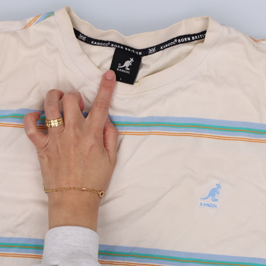 L 캉골 스트라이프 반팔티 0323H1 상품이미지3