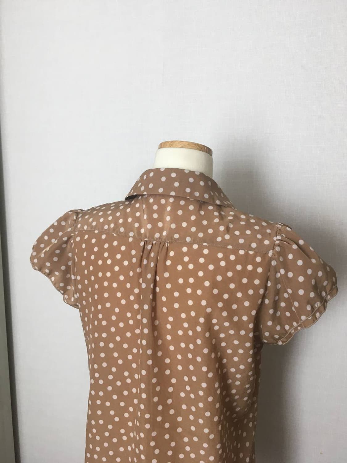 일본빈티지 홍콩블라우스 하구미 모리걸 도트 카메 카모메산장 모리노가토 상품이미지4