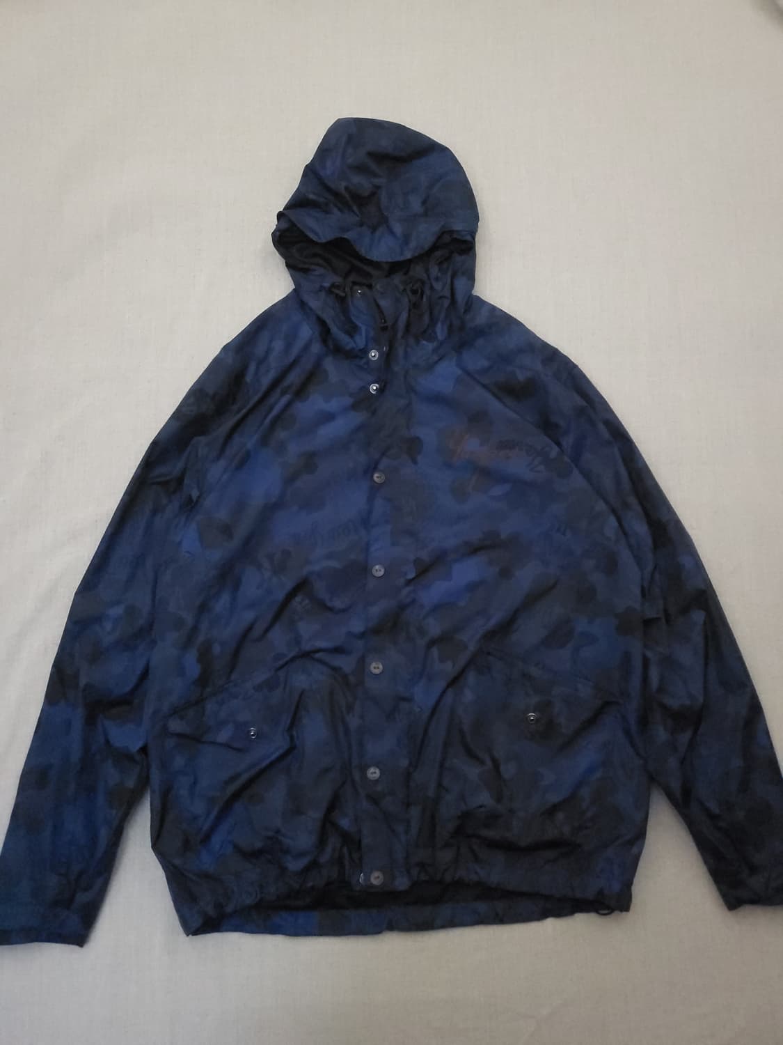 MLB  블루 카모 패턴 후드 바람막이 105 상품이미지1