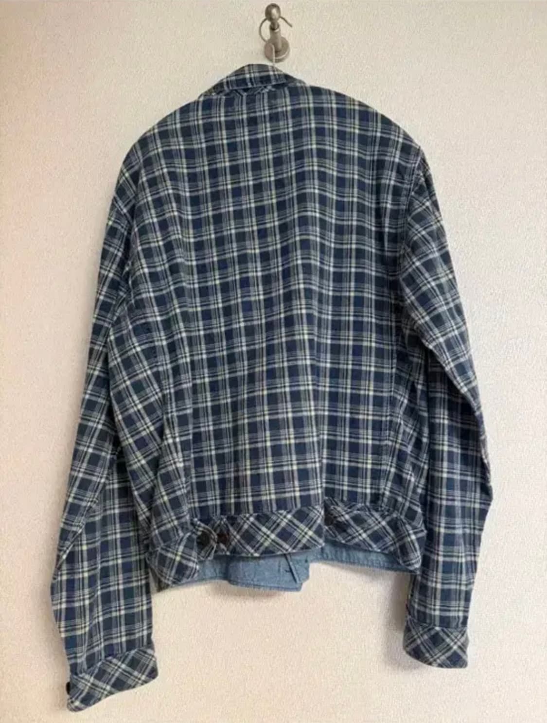M) RRL 인디고 체크 블루 자켓 상품이미지3