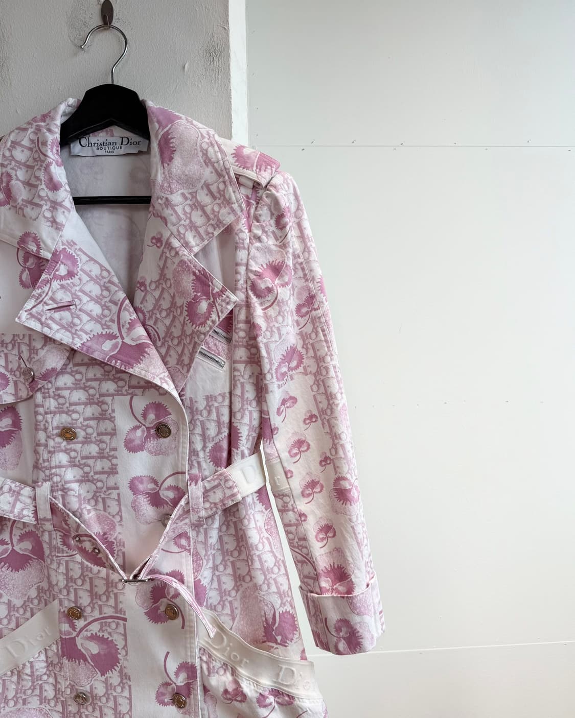 크리스찬 디올 부티크 핑크 05s 오블리크 트렌치 코트  상품이미지5