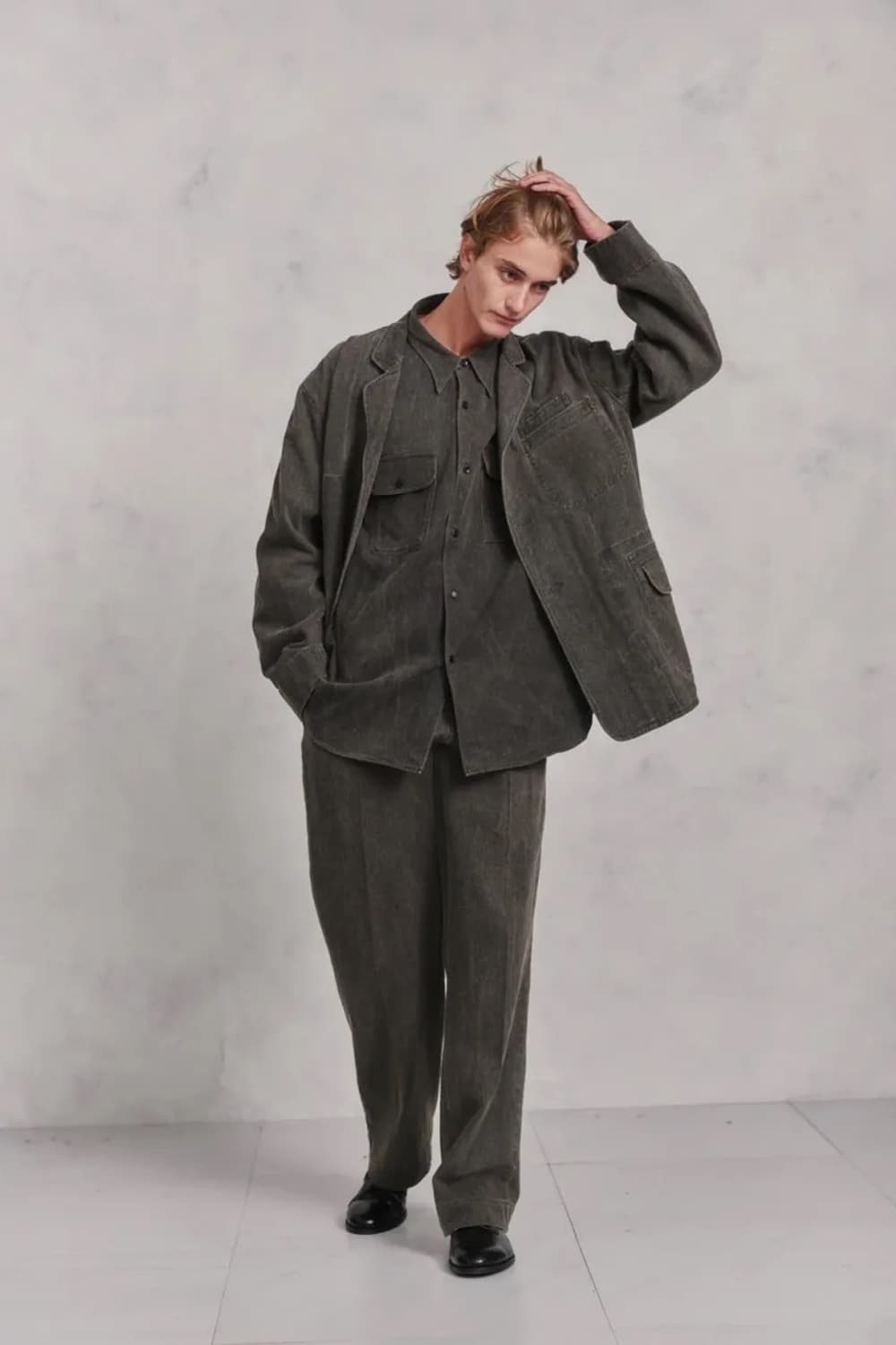 [15 1/2, 새상품]올드조 25AW 탑 너치 유니폼 셔츠 상품이미지2