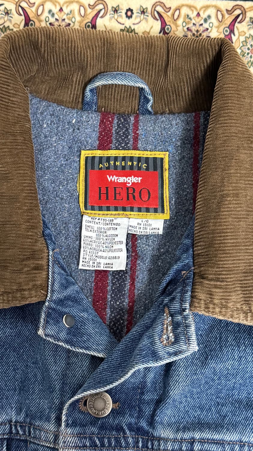 랭글러 90‘s 데님 셰르파 트러커 자켓 L 상품이미지4