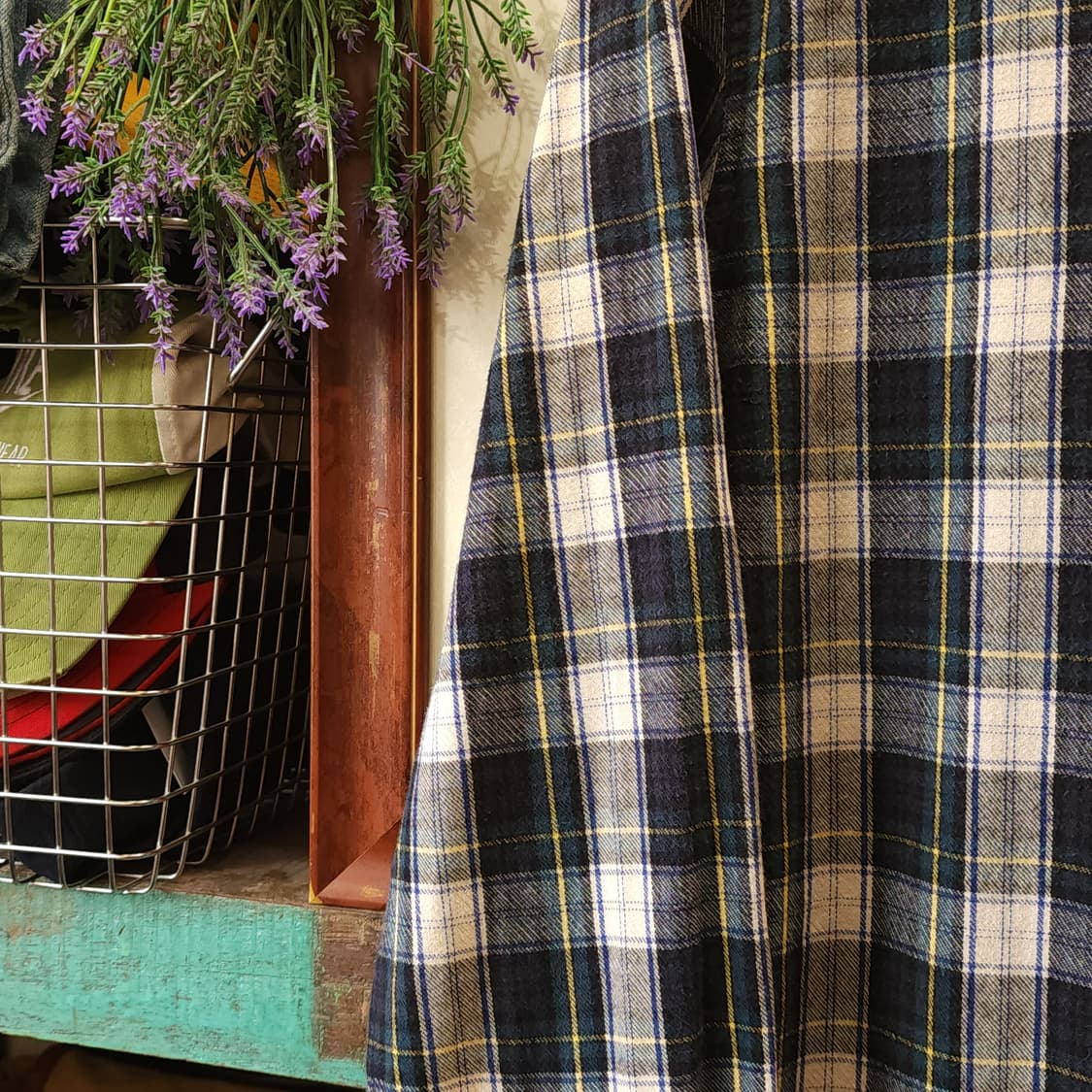 90s 엘엘빈 체크셔츠 플란넬 셔츠 헤비코튼 워크셔츠 그린 체크 m 상품이미지7