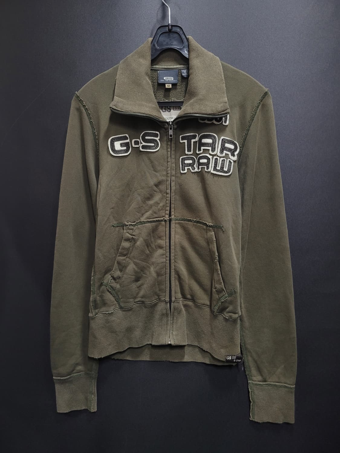 G-STAR RAW 지스타 로우 빈티지 페이디드 빅로고 집업자켓 상품이미지1