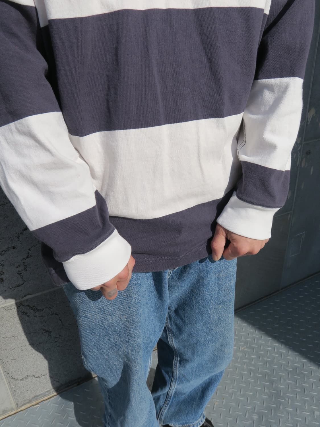 Jw앤더슨 스트라이프 럭비티셔츠 XL 상품이미지4