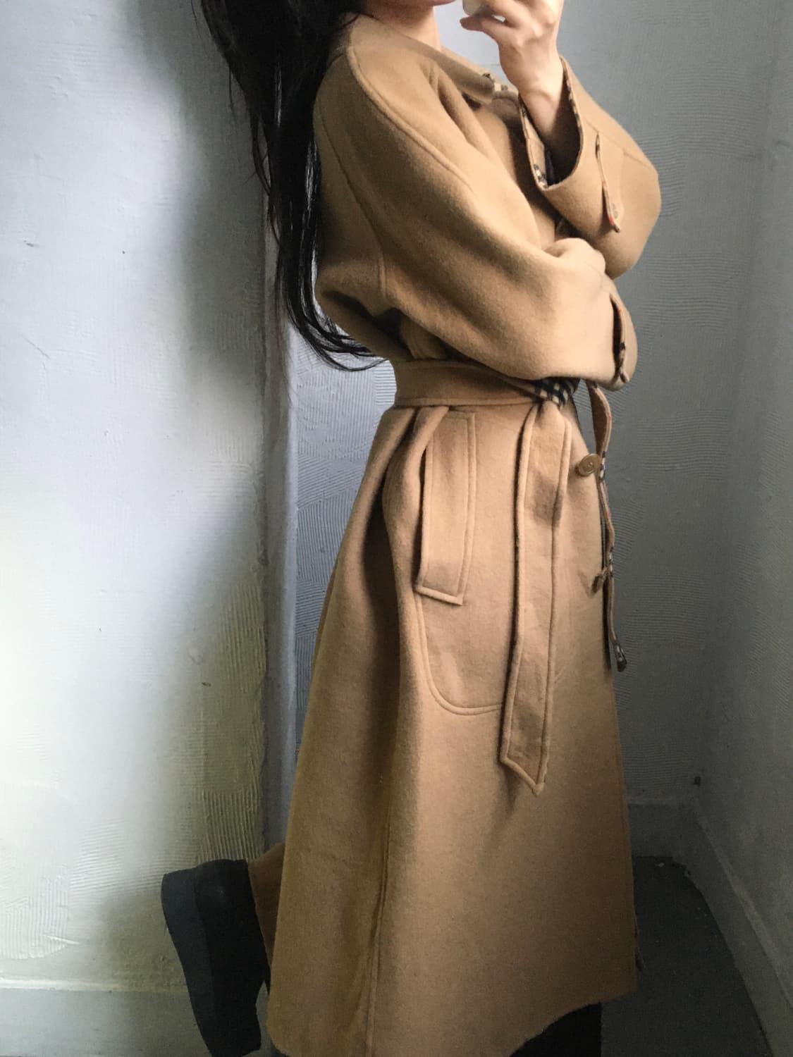 Burberry 버버리 리버시블 체크 울 코트 상품이미지3